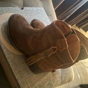 Born Tan Suede Ankle Boots